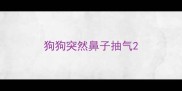 狗狗突然鼻子抽气