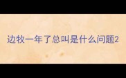 边牧一年了总叫是什么问题