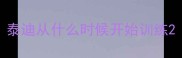 泰迪从什么时候开始训练