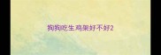 狗狗吃生鸡架好不好