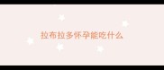 拉布拉多怀孕能吃什么