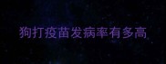 狗打疫苗发病率有多高