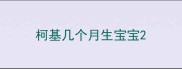 柯基几个月生宝宝