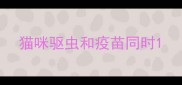 猫咪驱虫和疫苗同时