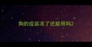 狗的疫苗冻了还能用吗