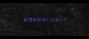 宠物美容师工资怎么