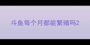 斗鱼每个月都能繁殖吗
