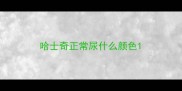 哈士奇正常尿什么颜色