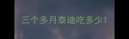 三个多月泰迪吃多少