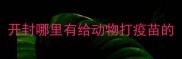 开封哪里有给动物打疫苗的