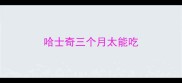 哈士奇三个月太能吃