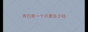 养巴哥一个月要多少钱