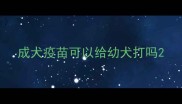 成犬疫苗可以给幼犬打吗