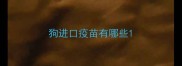 狗进口疫苗有哪些
