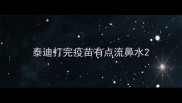 泰迪打完疫苗有点流鼻水