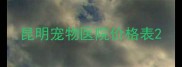 昆明宠物医院价格表