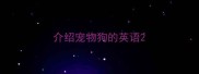 介绍宠物狗的英语