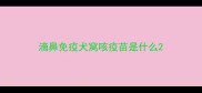 滴鼻免疫犬窝咳疫苗是什么