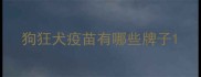 狗狂犬疫苗有哪些牌子