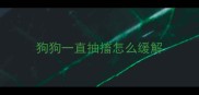狗狗一直抽搐怎么缓解