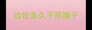 边牧多久不用绳子