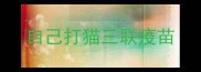 自己打猫三联疫苗