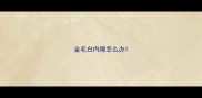 金毛白内障怎么办