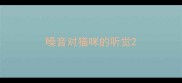 噪音对猫咪的听觉