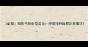 必看狗狗弓形虫疫苗全种类接种流程注意事项