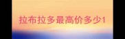 拉布拉多最高价多少