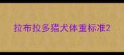 拉布拉多猎犬体重标准
