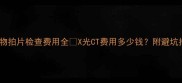 宠物拍片检查费用全X光CT费用多少钱附避坑指南