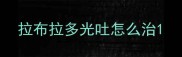拉布拉多光吐怎么治