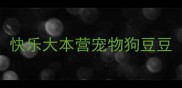 快乐大本营宠物狗豆豆