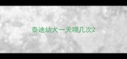 泰迪幼犬一天喂几次
