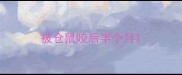被仓鼠咬后半个月