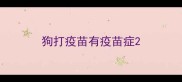 狗打疫苗有疫苗症