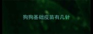 狗狗基础疫苗有几针