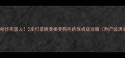 拯救炸毛星人5步打造顺滑柔亮狗毛的保姆级攻略附产品清单