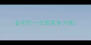 金毛打一次疫苗多少钱