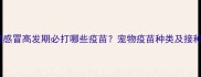 幼犬幼猫感冒高发期必打哪些疫苗宠物疫苗种类及接种时间全