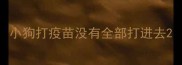 小狗打疫苗没有全部打进去