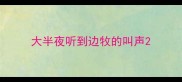 大半夜听到边牧的叫声