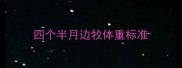 四个半月边牧体重标准