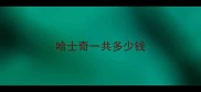 哈士奇一共多少钱