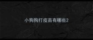 小狗狗打疫苗有哪些
