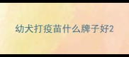 幼犬打疫苗什么牌子好