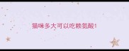 猫咪多大可以吃赖氨酸
