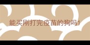 能买刚打完疫苗的狗吗