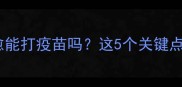 宠物感冒初愈能打疫苗吗这5个关键点让TA安全接种